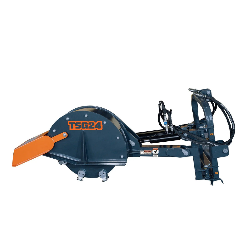 3-Point PTO Stump Grinder, 20-60 HP, Cat 1 & 2 Hookups, 12" Below & 18" Above Ground, 40° Cutting Arc, TMG-TSG24
