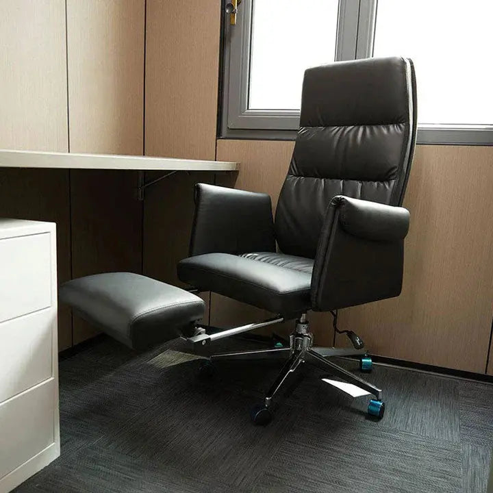 30' Custom Built Steel Container Office, Working Area & Manager's Office, 1 Leather Office Chair, 4 Ergonomic Office Chairs, TMG-SCO30