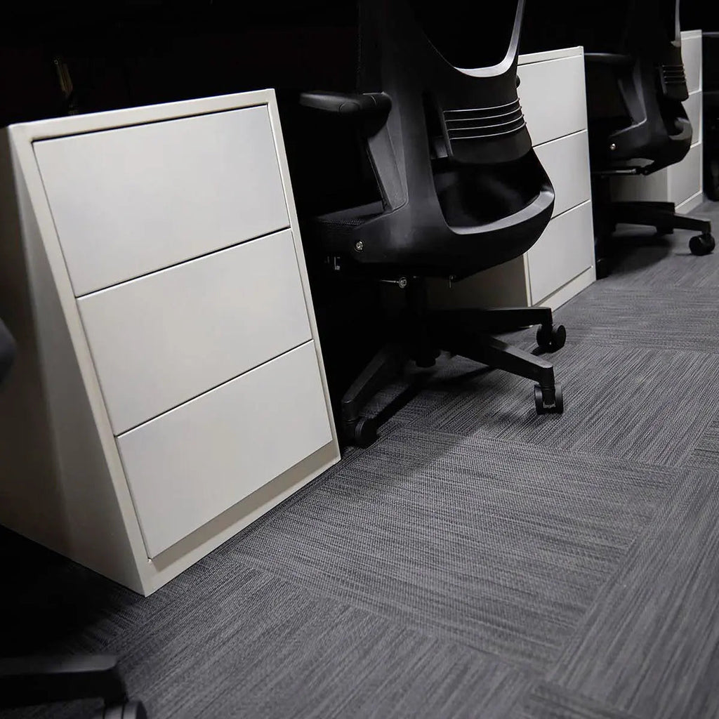 30' Custom Built Steel Container Office, Working Area & Manager's Office, 1 Leather Office Chair, 4 Ergonomic Office Chairs, TMG-SCO30