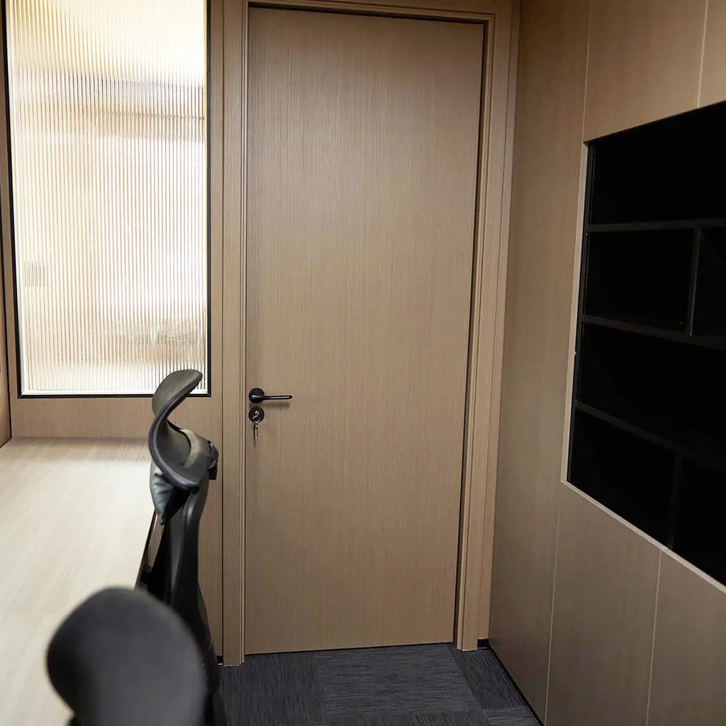 30' Custom Built Steel Container Office, Working Area & Manager's Office, 1 Leather Office Chair, 4 Ergonomic Office Chairs, TMG-SCO30