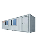 30' Custom Built Steel Container Office, Working Area & Manager's Office, 1 Leather Office Chair, 4 Ergonomic Office Chairs, TMG-SCO30