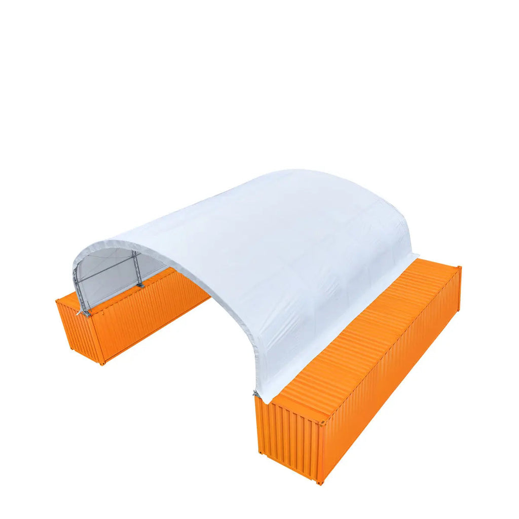 30' x 40' Dual Truss Container Shelter with Heavy Duty 17 oz PVC Cover, TMG-DT3040C