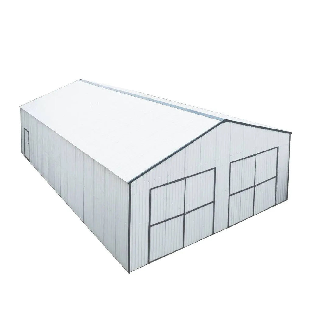 30' x 40' Metal Garage Shed, 11' High Double Front Doors, 17' Peak, 1260 Sq-Ft TMG-MS3040