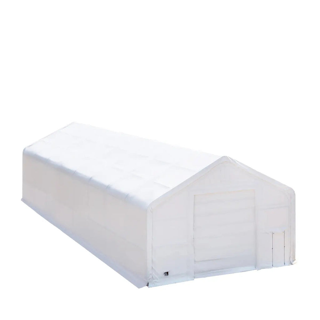 30' x 80' Dual Truss Storage Shelter with Heavy Duty 17 oz PVC Cover & Drive Through Doors, TMG-DT3081 (Discontinued – No Longer Available)