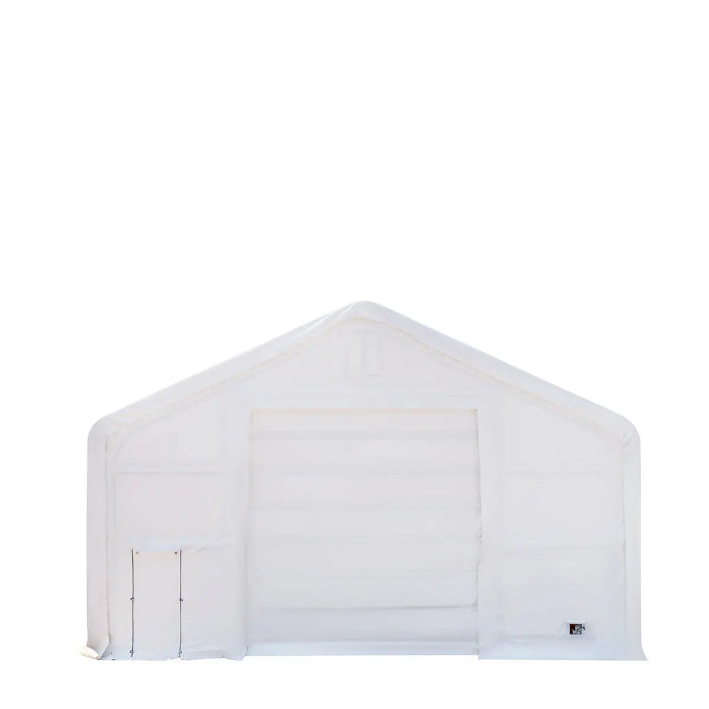 30' x 80' Dual Truss Storage Shelter with Heavy Duty 17 oz PVC Cover & Drive Through Doors, TMG-DT3081 (Discontinued – No Longer Available)