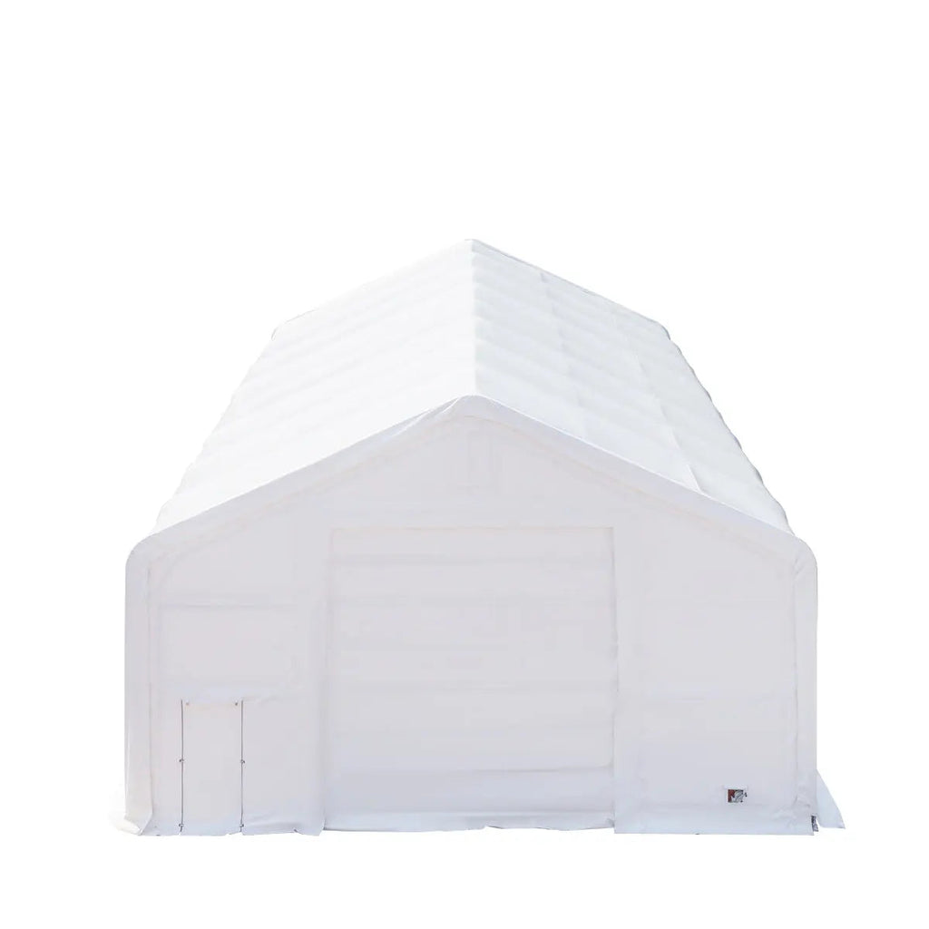 30' x 80' Dual Truss Storage Shelter with Heavy Duty 17 oz PVC Cover & Drive Through Doors, TMG-DT3081 (Discontinued – No Longer Available)