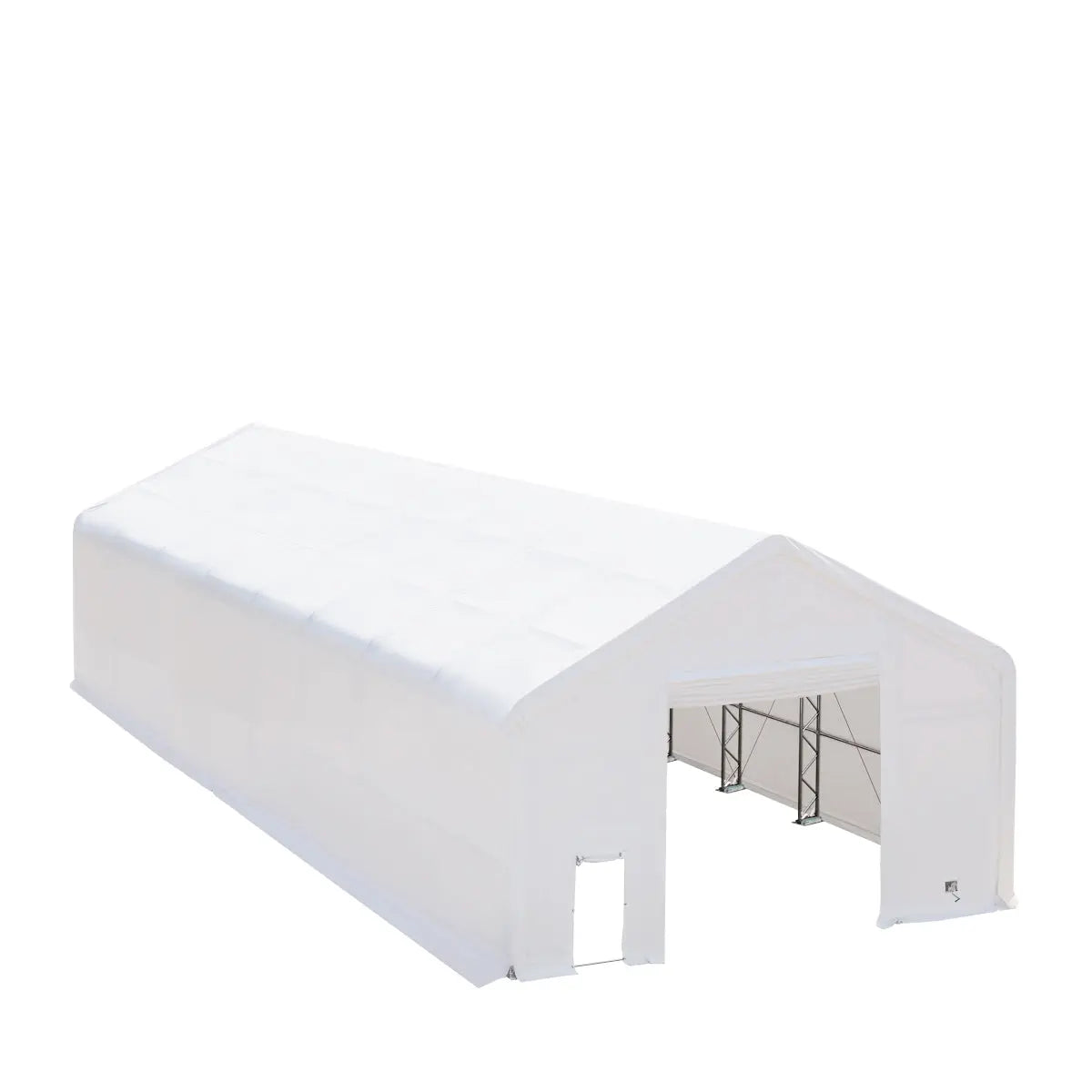 30' x 80' Dual Truss Storage Shelter with Heavy Duty 17 oz PVC Cover & Drive Through Doors, TMG-DT3081 (Discontinued – No Longer Available)