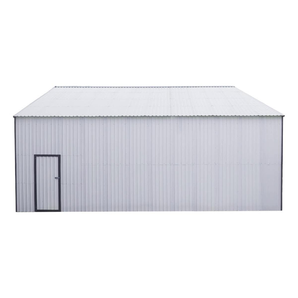 30' x 30' Metal Garage Shed – Steel Building with 11' Clearance High Front Doors, Side Entry Door, 16 GA Steel Structure TMG-MS3030