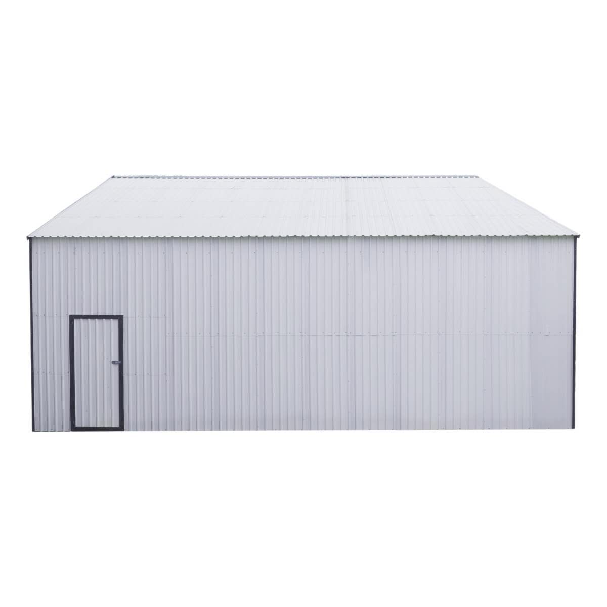 30' x 30' Metal Garage Shed – Steel Building with 11' Clearance High Front Doors, Side Entry Door, 16 GA Steel Structure TMG-MS3030