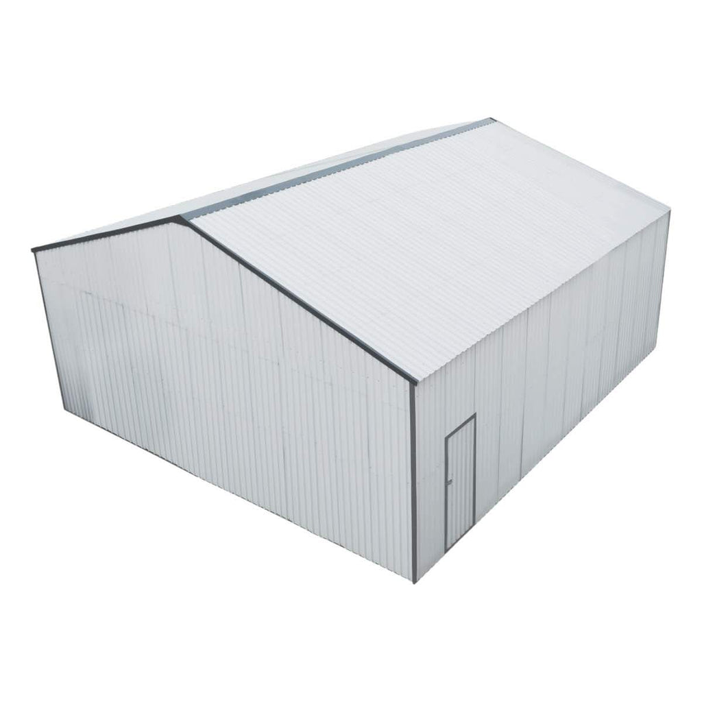 30' x 30' Metal Garage Shed – Steel Building with 11' Clearance High Front Doors, Side Entry Door, 16 GA Steel Structure TMG-MS3030