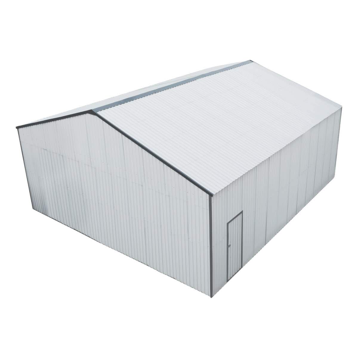 30' x 30' Metal Garage Shed – Steel Building with 11' Clearance High Front Doors, Side Entry Door, 16 GA Steel Structure TMG-MS3030