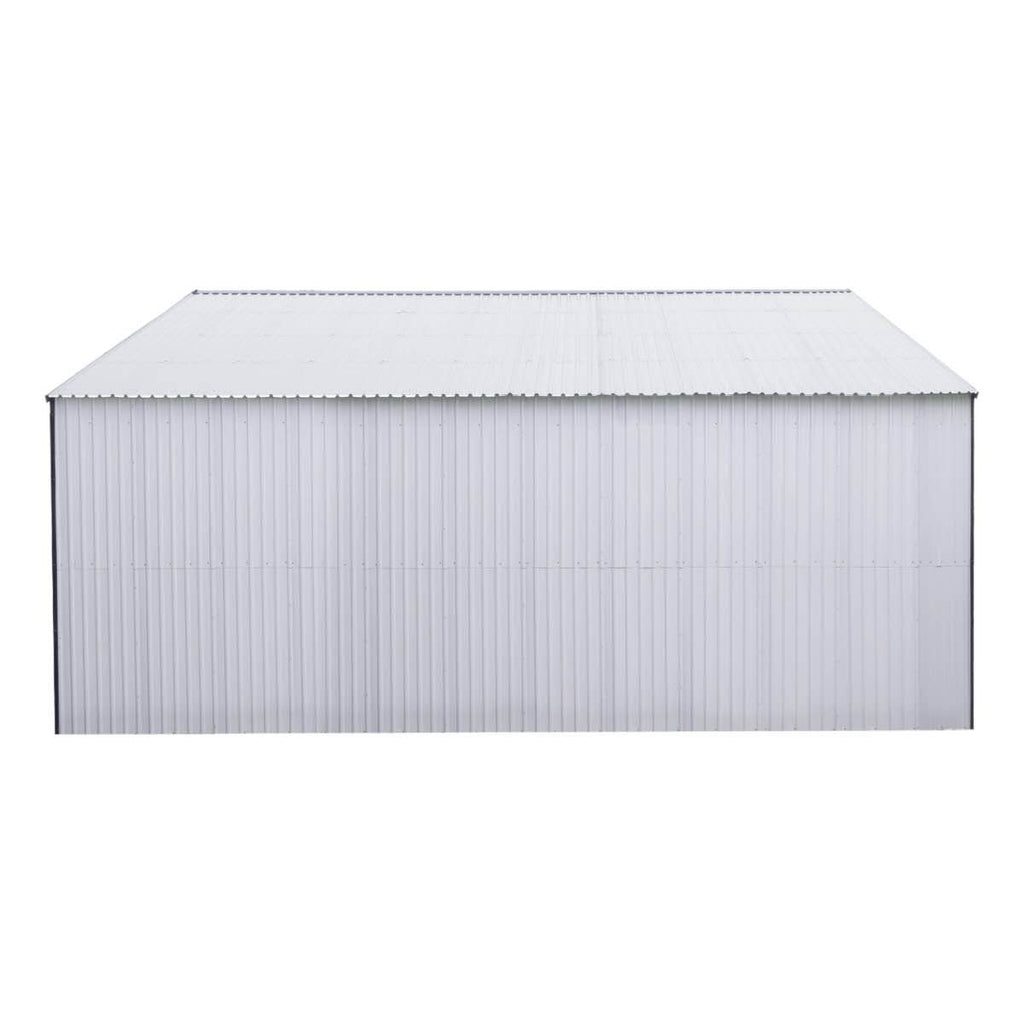 30' x 30' Metal Garage Shed – Steel Building with 11' Clearance High Front Doors, Side Entry Door, 16 GA Steel Structure TMG-MS3030