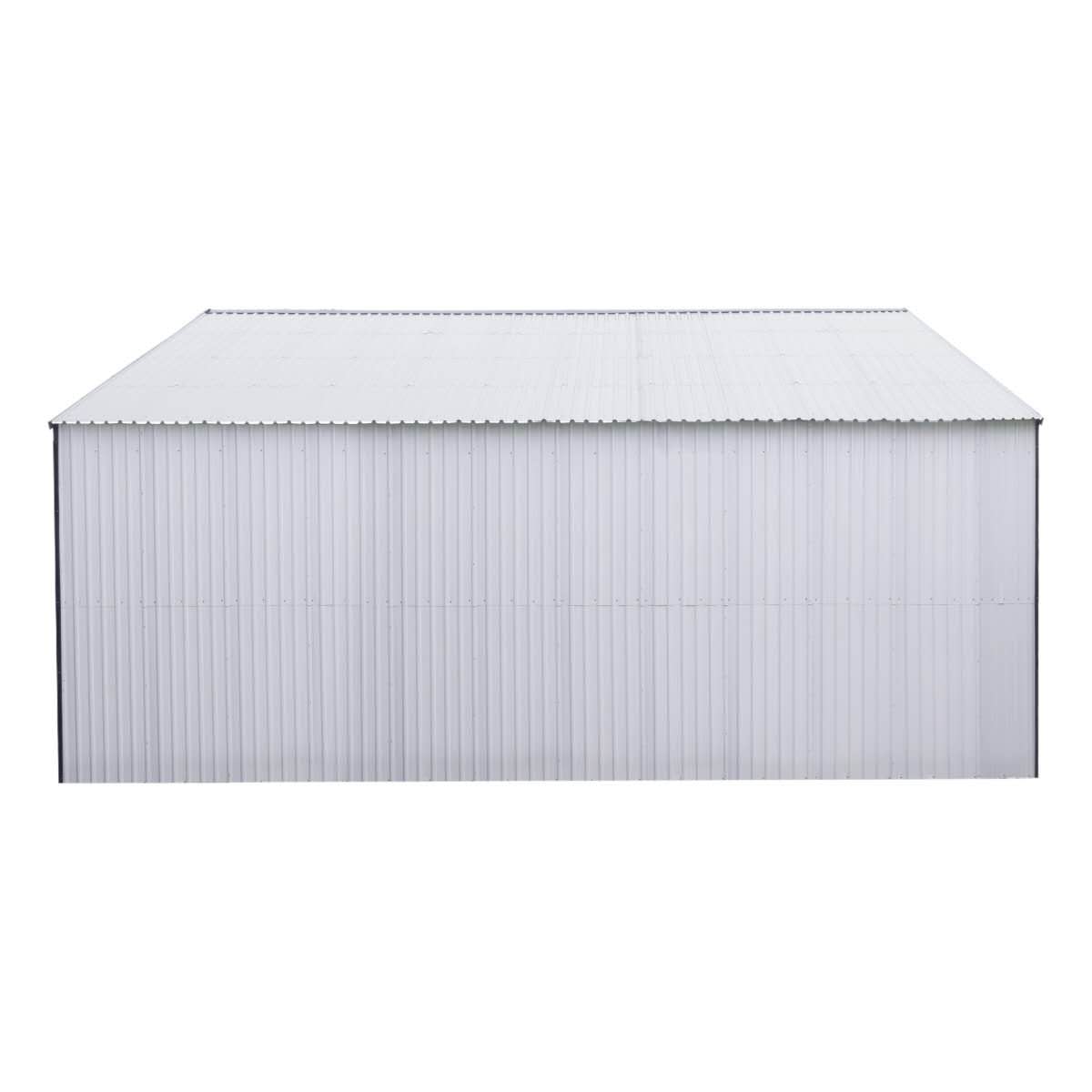 30' x 30' Metal Garage Shed – Steel Building with 11' Clearance High Front Doors, Side Entry Door, 16 GA Steel Structure TMG-MS3030