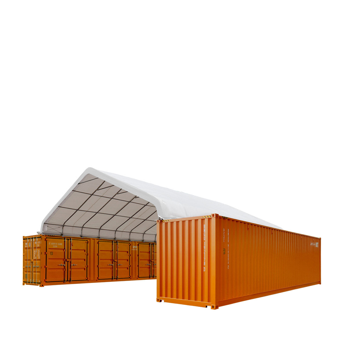 30' x 40' PE Fabric Container Peak Roof Shelter TMG Heavy Series™, Fire Retardant, UV Protected TMG-ST3042CE (Previously ST3041CE)