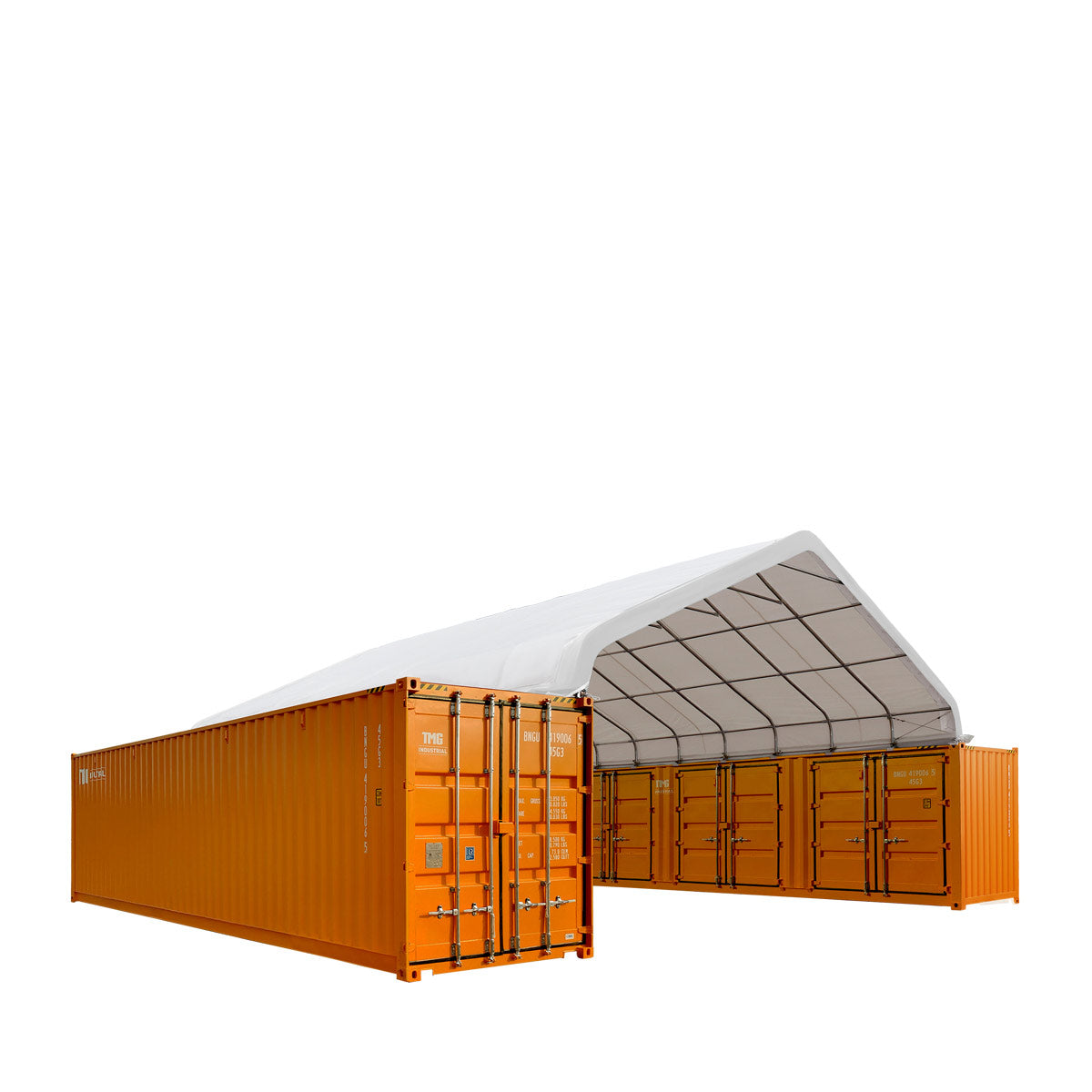 30' x 40' PE Fabric Container Peak Roof Shelter TMG Heavy Series™, Fire Retardant, UV Protected TMG-ST3042CE (Previously ST3041CE)