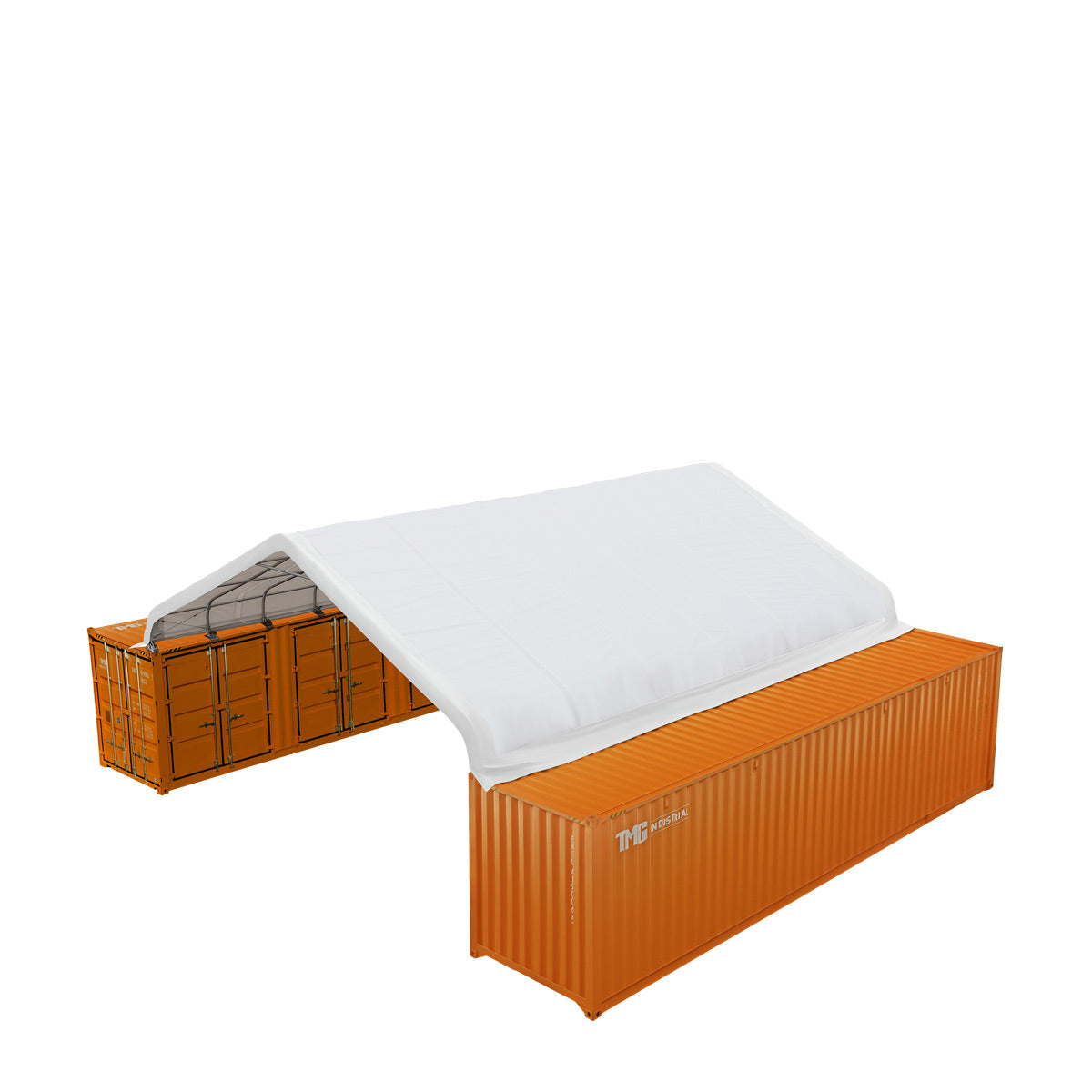 30' x 40' PE Fabric Container Peak Roof Shelter TMG Heavy Series™, Fire Retardant, UV Protected TMG-ST3042CE (Previously ST3041CE)