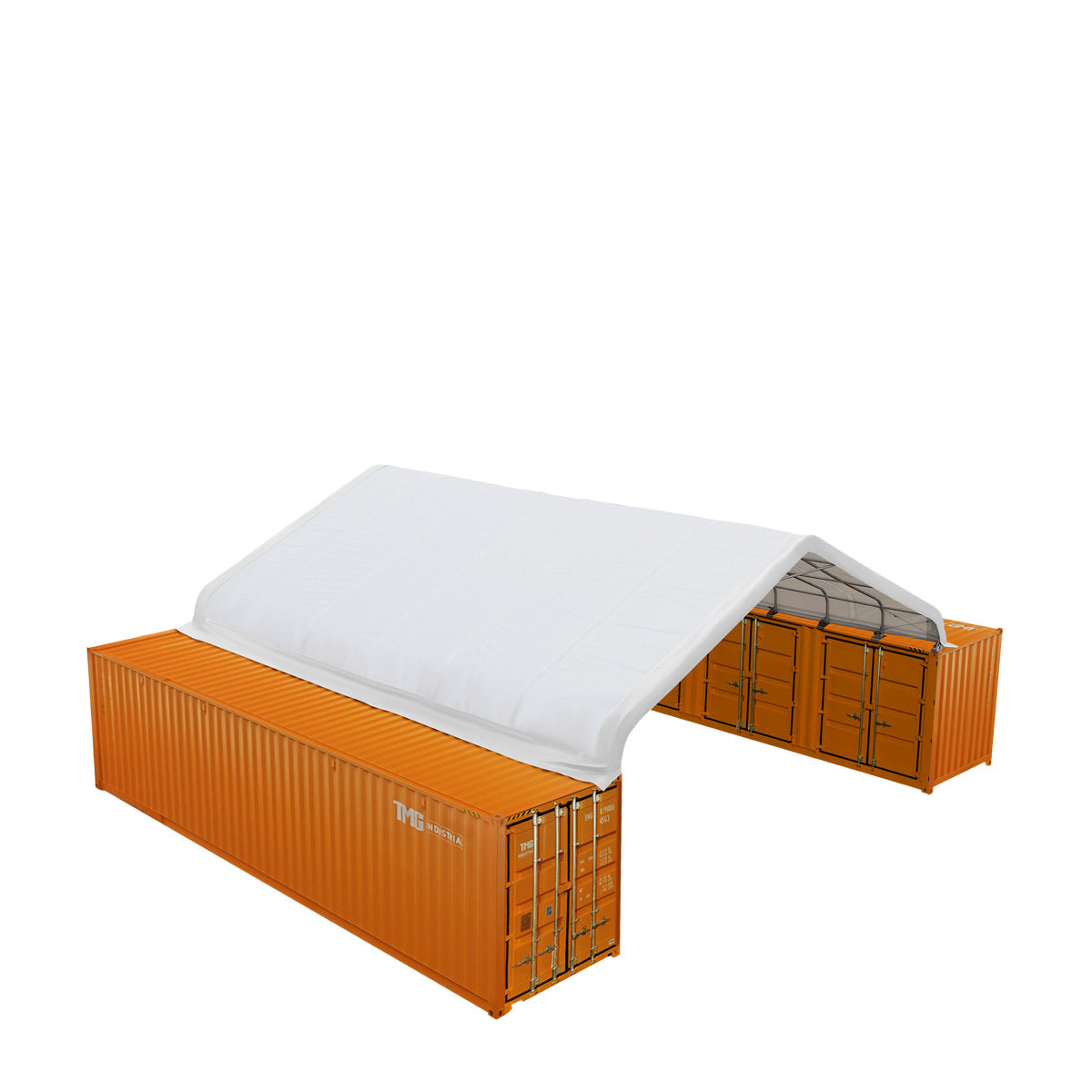 30' x 40' PE Fabric Container Peak Roof Shelter TMG Heavy Series™, Fire Retardant, UV Protected TMG-ST3042CE (Previously ST3041CE)