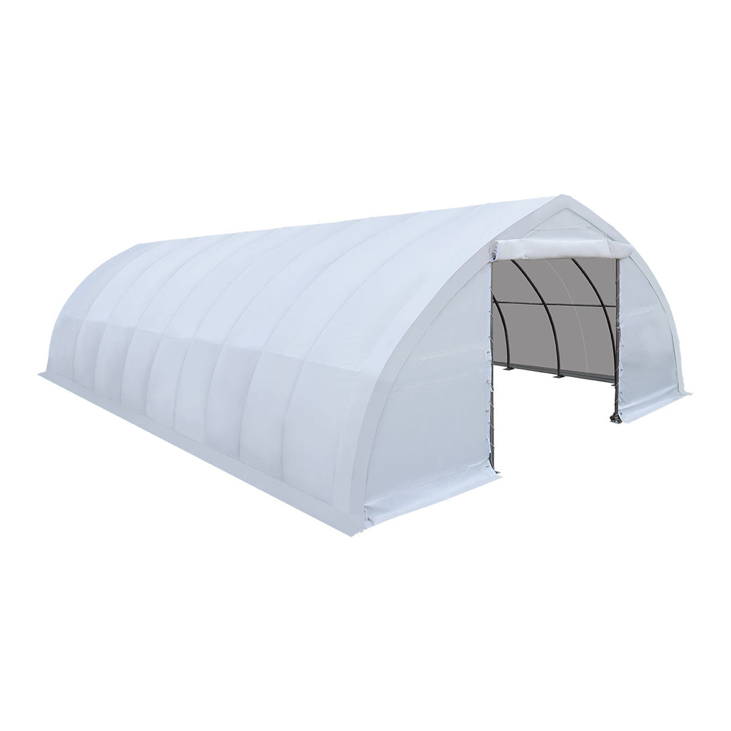 30' x 40' Peak Ceiling Storage Shelter with Heavy Duty 11 oz PE Cover & Drive Through Doors, TMG-ST3042E (Previously ST3040E)