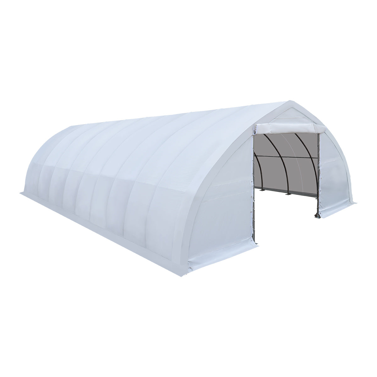 30' x 40' Peak Ceiling Storage Shelter with Heavy Duty 11 oz PE Cover & Drive Through Doors, TMG-ST3042E (Previously ST3040E)