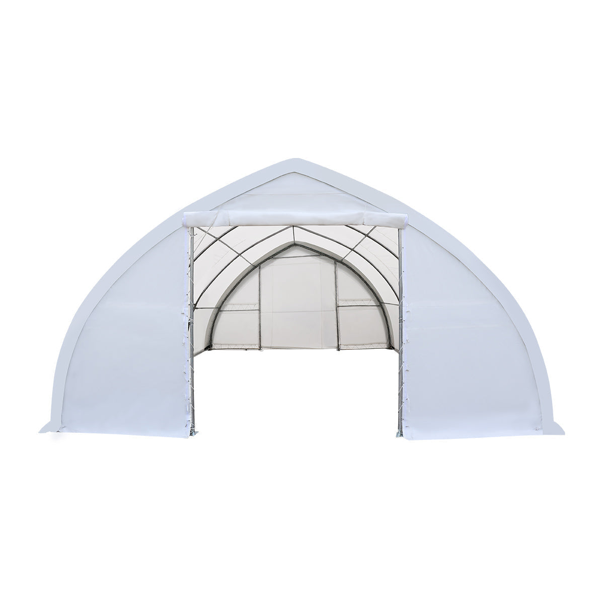 30' x 40' Peak Ceiling Storage Shelter with Heavy Duty 11 oz PE Cover & Drive Through Doors, TMG-ST3042E (Previously ST3040E)