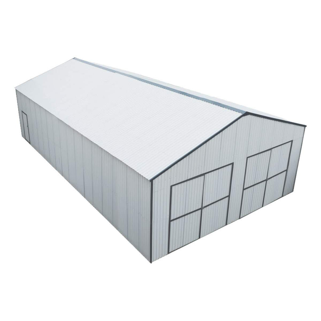 30' x 50' Metal Garage Shed – Steel Building with 11' Clearance High Front Doors, Side Entry Door, 16 GA Steel Structure TMG-MS3050
