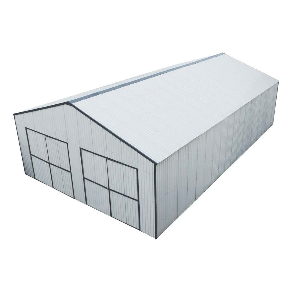 30' x 50' Metal Garage Shed – Steel Building with 11' Clearance High Front Doors, Side Entry Door, 16 GA Steel Structure TMG-MS3050