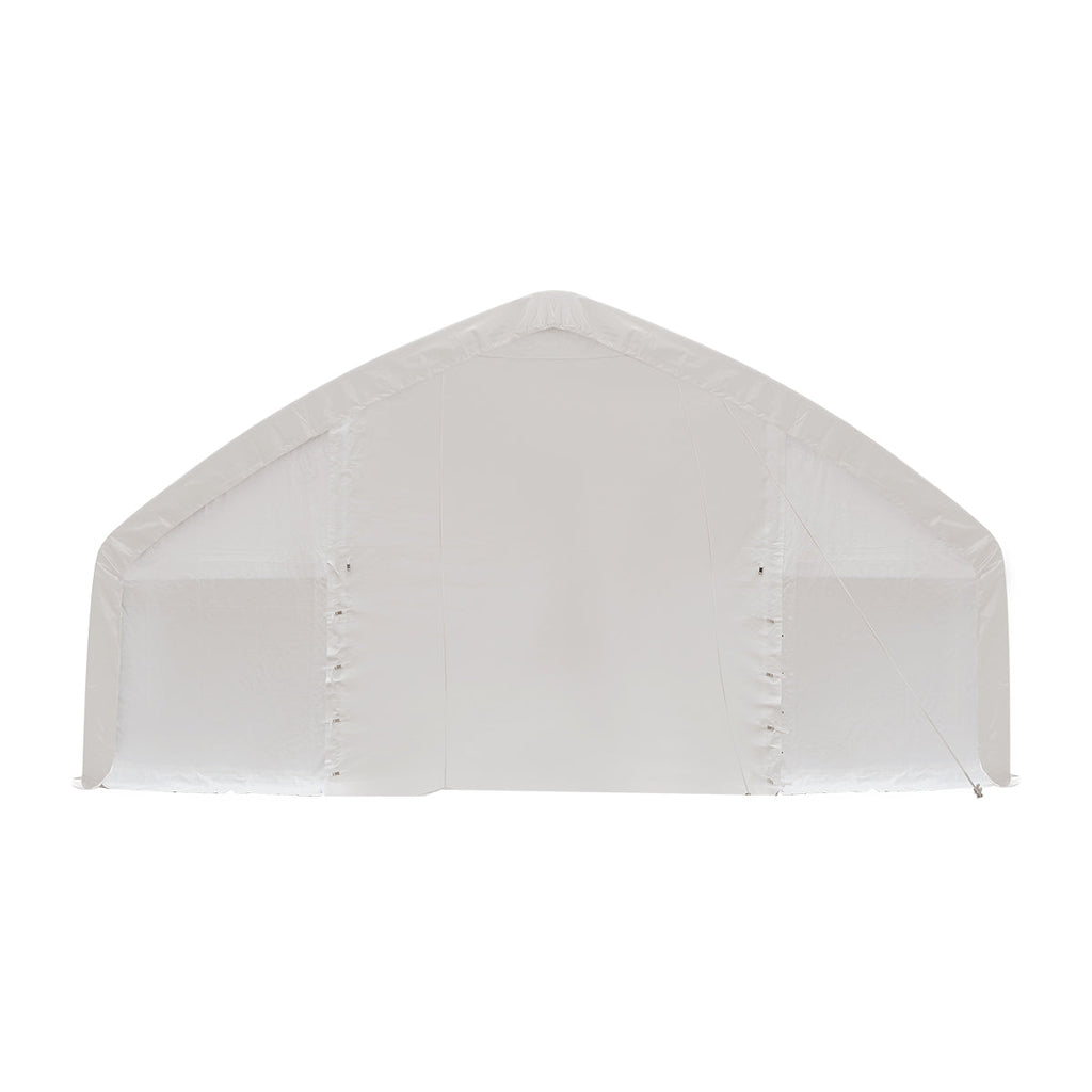 30' x 50' Straight Wall Peak Ceiling Storage Shelter with Heavy Duty 17 oz PVC Cover TMG-ST3052V (Previously ST3050V)