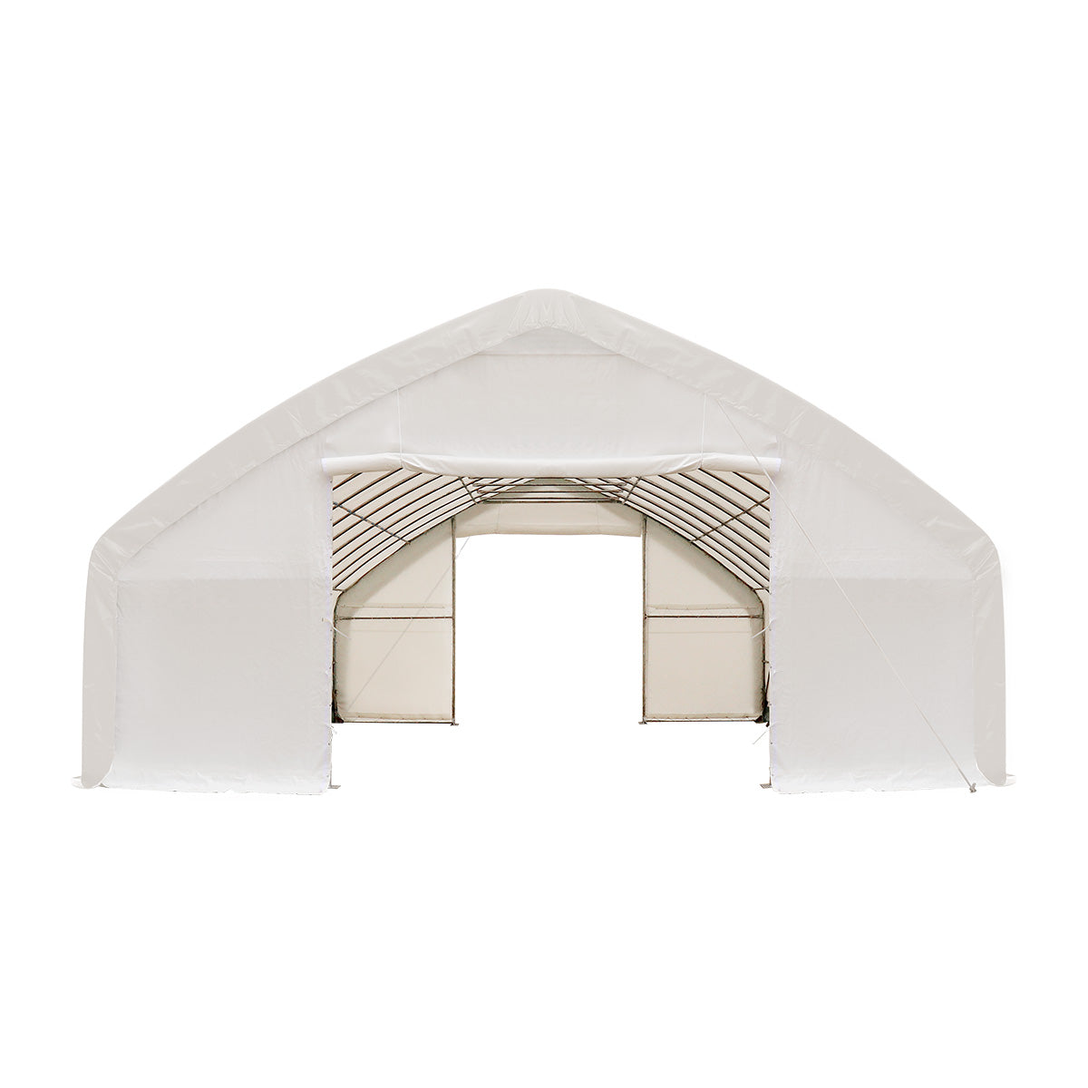 30' x 50' Straight Wall Peak Ceiling Storage Shelter with Heavy Duty 17 oz PVC Cover TMG-ST3052V (Previously ST3050V)