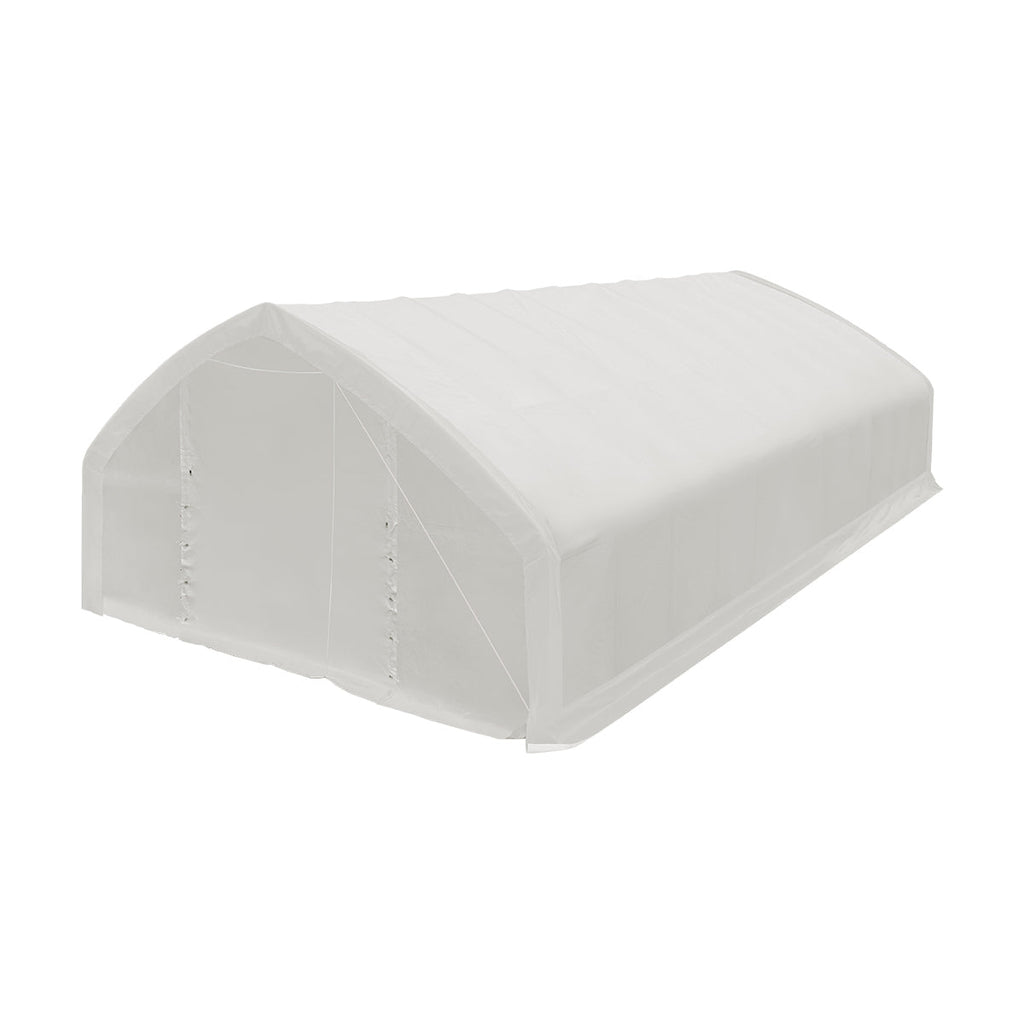 30' x 50' Straight Wall Peak Ceiling Storage Shelter with Heavy Duty 17 oz PVC Cover TMG-ST3052V (Previously ST3050V)