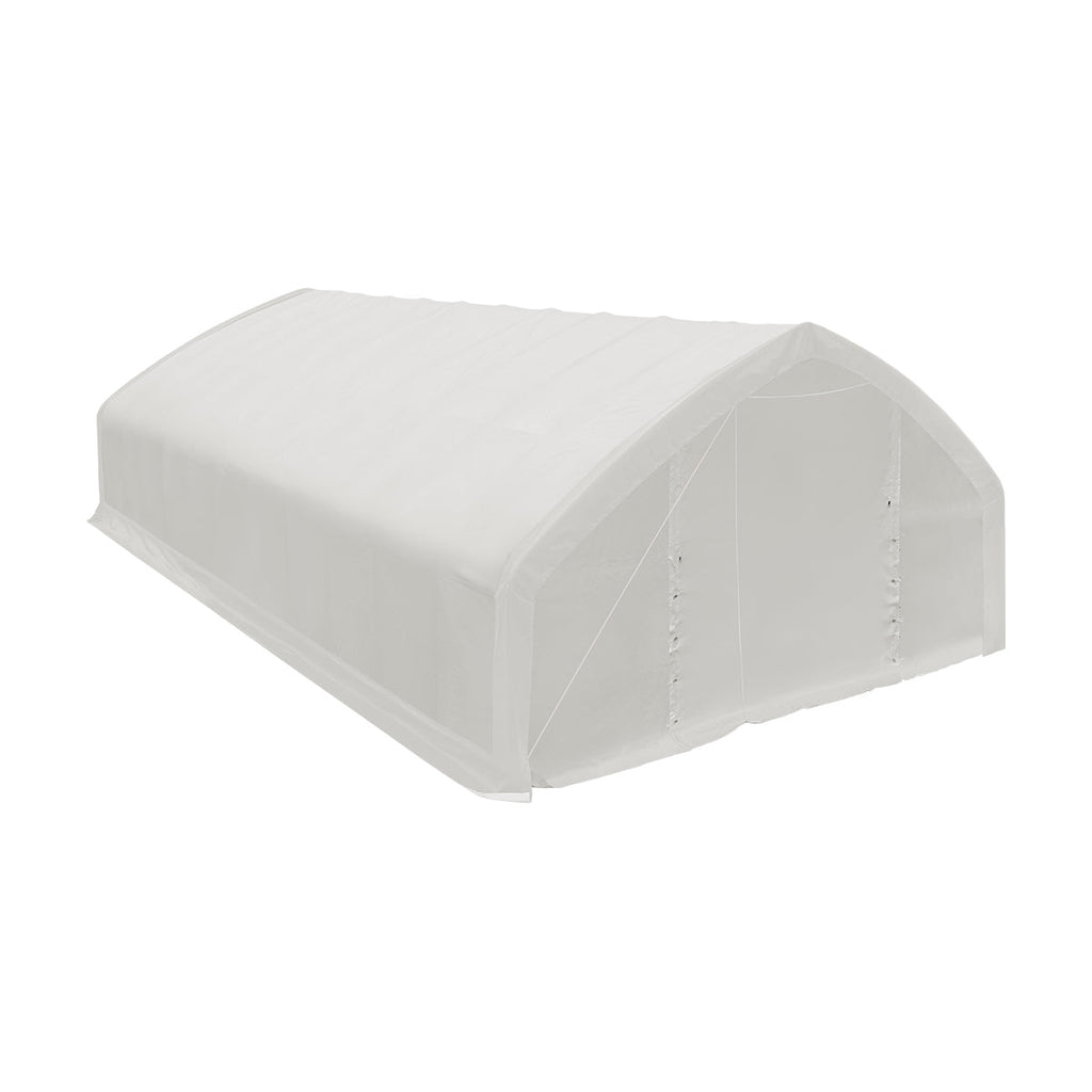 30' x 50' Straight Wall Peak Ceiling Storage Shelter with Heavy Duty 17 oz PVC Cover TMG-ST3052V (Previously ST3050V)