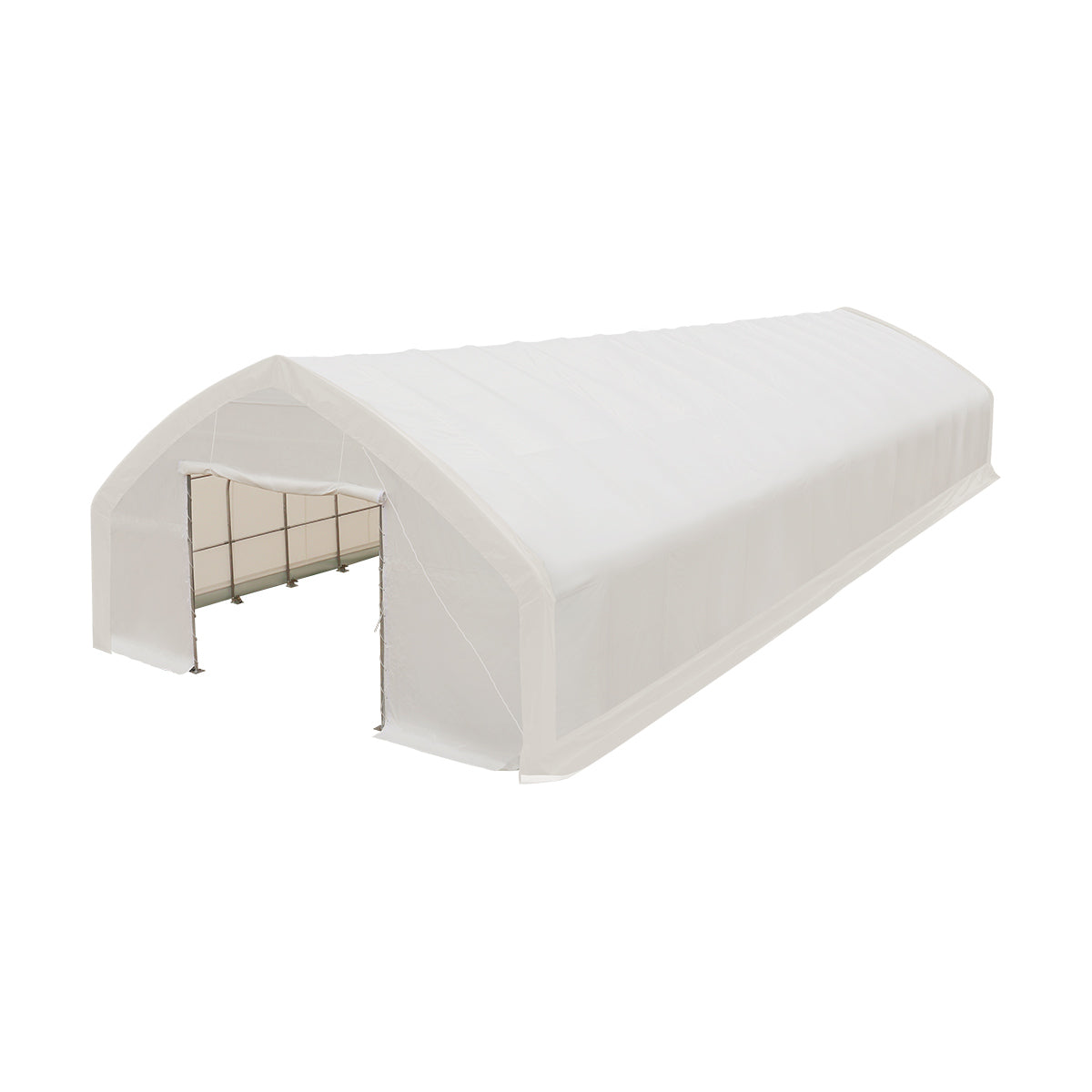 30' x 70' Straight Wall Peak Ceiling Storage Shelter with Heavy Duty 10 oz PE Cover TMG-ST3072E (Previously ST3070E)