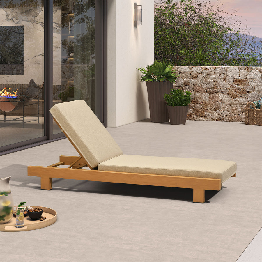 PURPLE LEAF Outdoor Luxury Daybed for Patio,  Poolside Chaise Lounge Bed with Cushion, Olefin Blend Fabric, Aluminum Frame Sunbed for Deck and Backyard