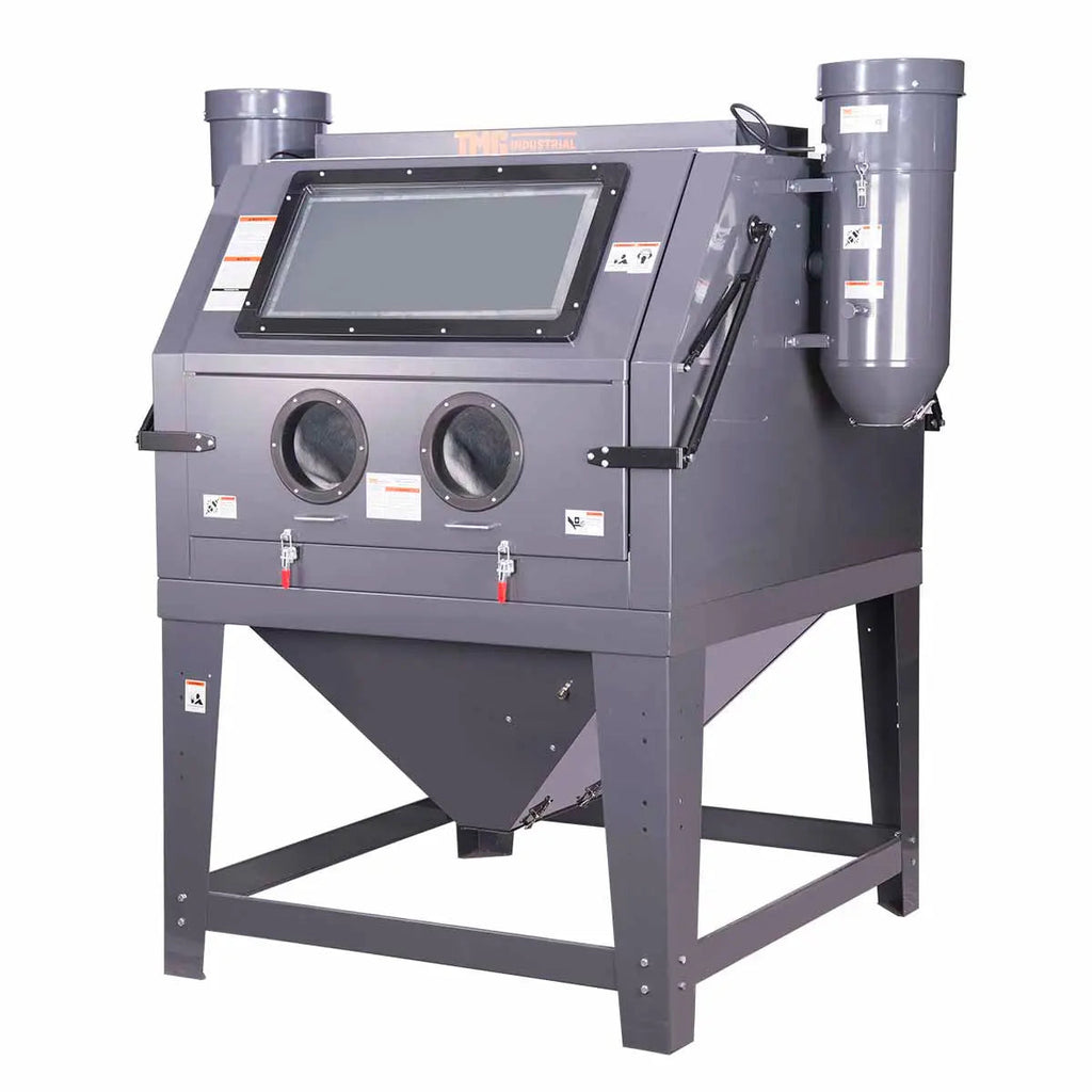 320 Gallon/1200L Commercial Cabinet Sandblaster, Dual Station Back to Back, Vacuum System, Oversized Window TMG-ABC120