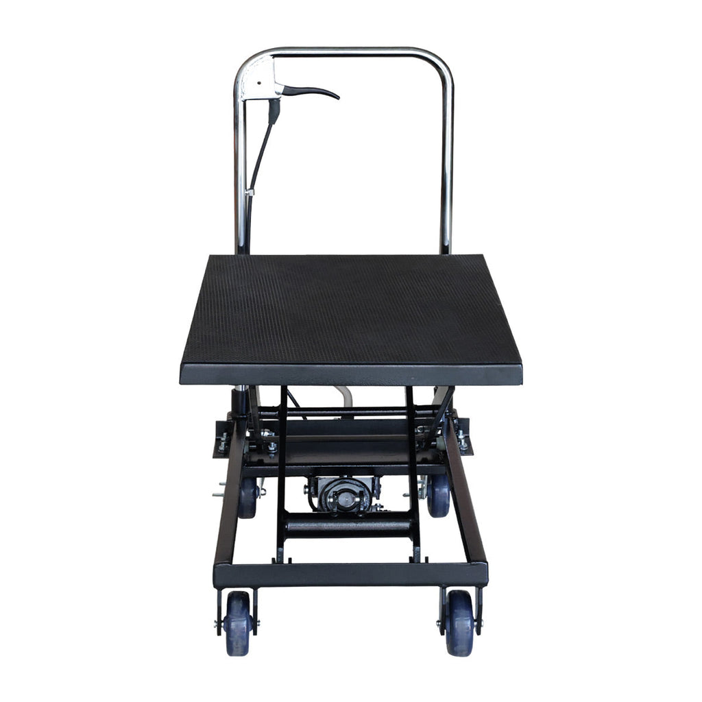 330-Lb Mobile Scissor Lift Table, 28" Lifting Height, Foot Pedal Operation, Rubber Padded Tabletop, TMG-ALS01 (Discontinued – No Longer Available)
