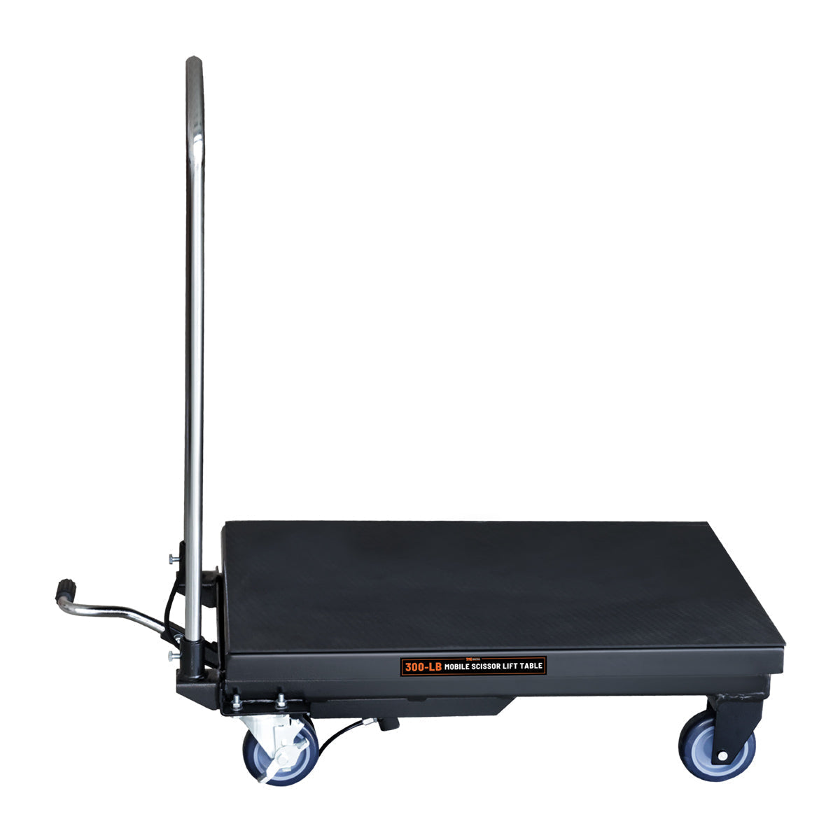 330-Lb Mobile Scissor Lift Table, 28" Lifting Height, Foot Pedal Operation, Rubber Padded Tabletop, TMG-ALS01 (Discontinued – No Longer Available)
