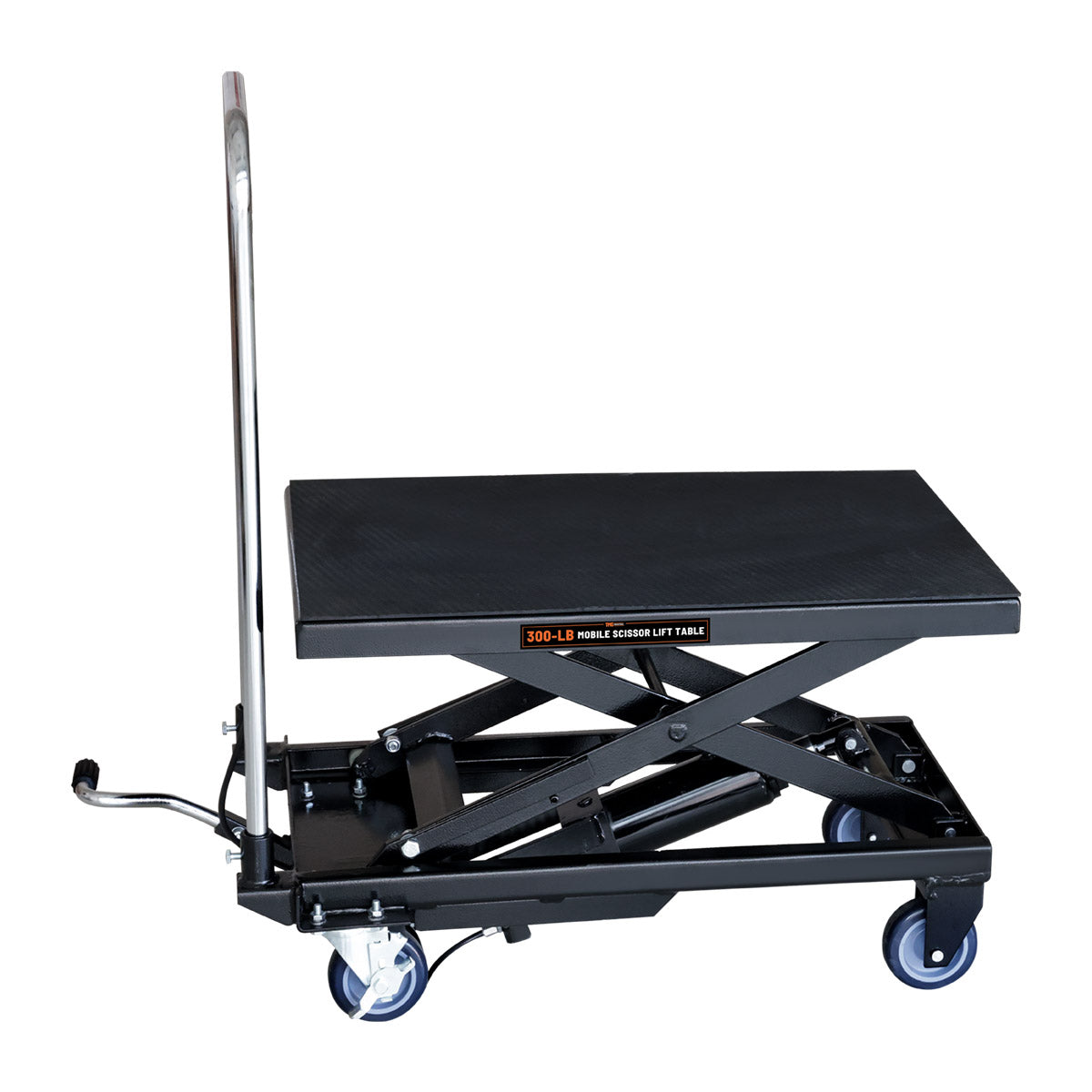 330-Lb Mobile Scissor Lift Table, 28" Lifting Height, Foot Pedal Operation, Rubber Padded Tabletop, TMG-ALS01 (Discontinued – No Longer Available)