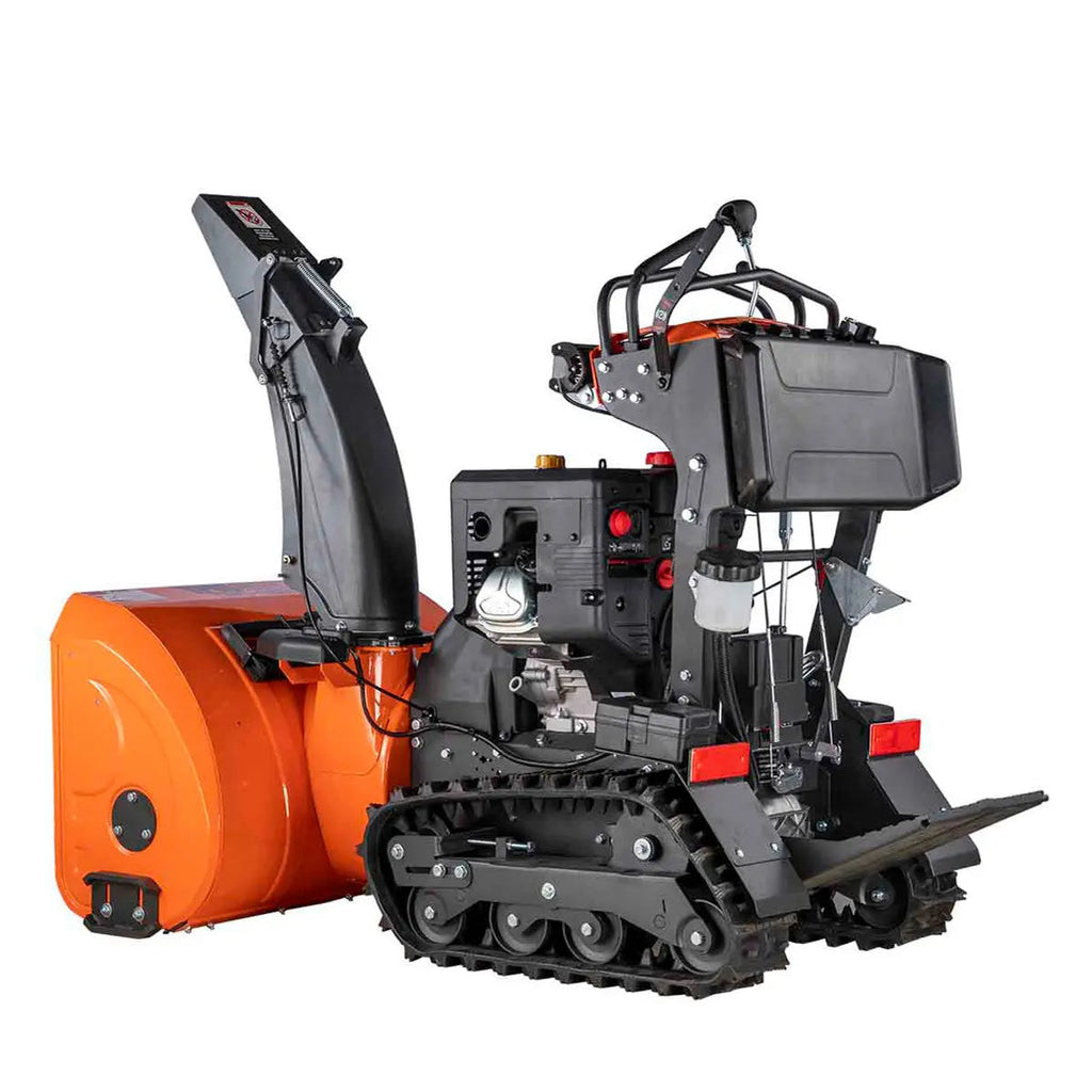 TMG Heavy Series™ Stand-On Rubber Track Snow Blower, Dual Stage, LED Light, 50' Throwing Distance TMG-GSB36 (Discontinued – No Longer Available)
