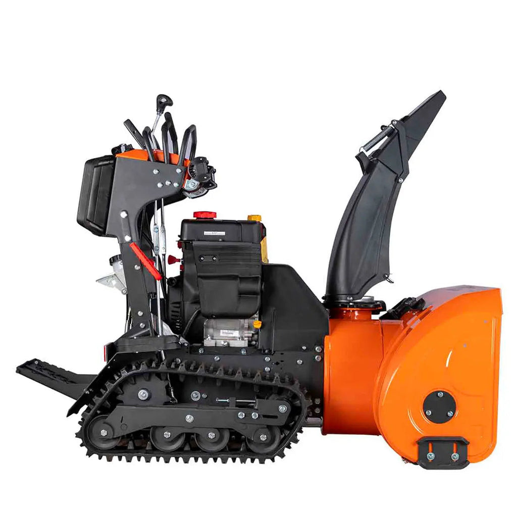 TMG Heavy Series™ Stand-On Rubber Track Snow Blower, Dual Stage, LED Light, 50' Throwing Distance TMG-GSB36 (Discontinued – No Longer Available)