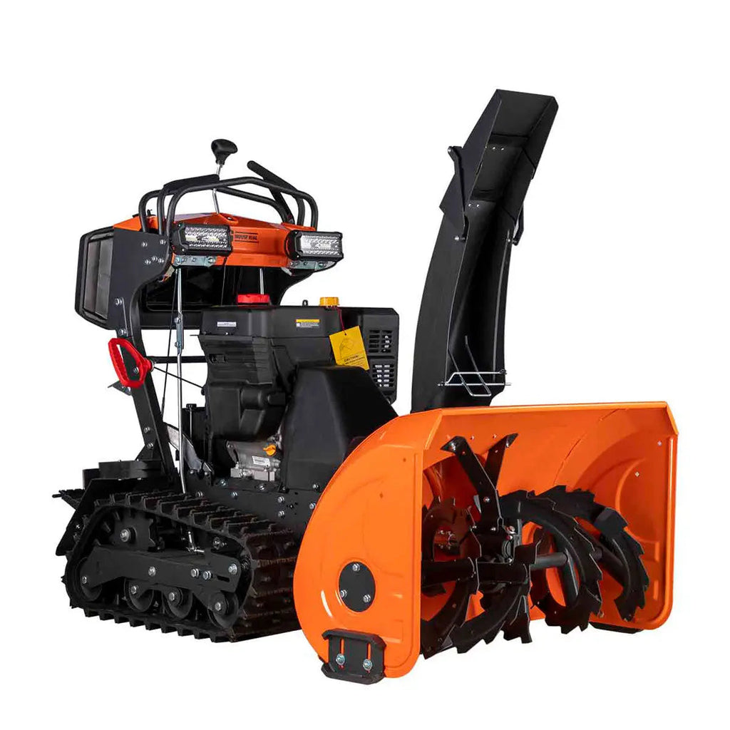 TMG Heavy Series™ Stand-On Rubber Track Snow Blower, Dual Stage, LED Light, 50' Throwing Distance TMG-GSB36 (Discontinued – No Longer Available)