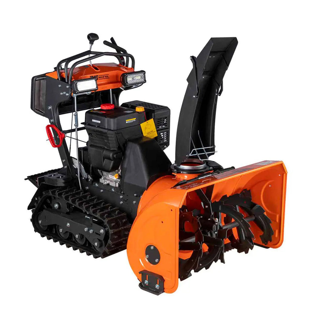 TMG Heavy Series™ Stand-On Rubber Track Snow Blower, Dual Stage, LED Light, 50' Throwing Distance TMG-GSB36 (Discontinued – No Longer Available)