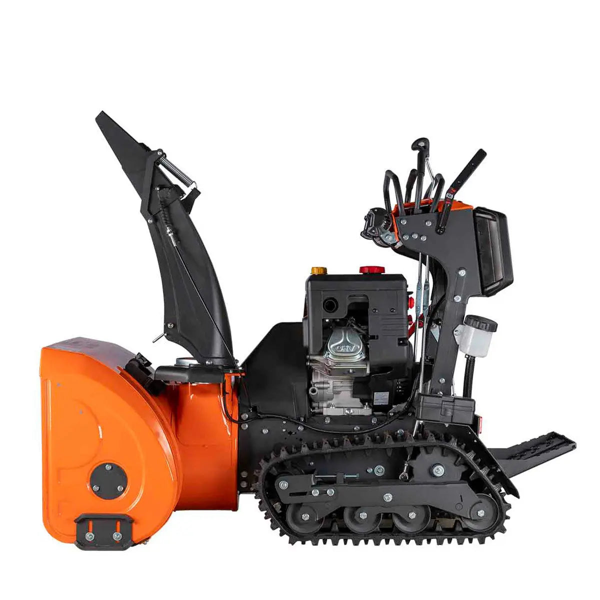 TMG Heavy Series™ Stand-On Rubber Track Snow Blower, Dual Stage, LED Light, 50' Throwing Distance TMG-GSB36 (Discontinued – No Longer Available)
