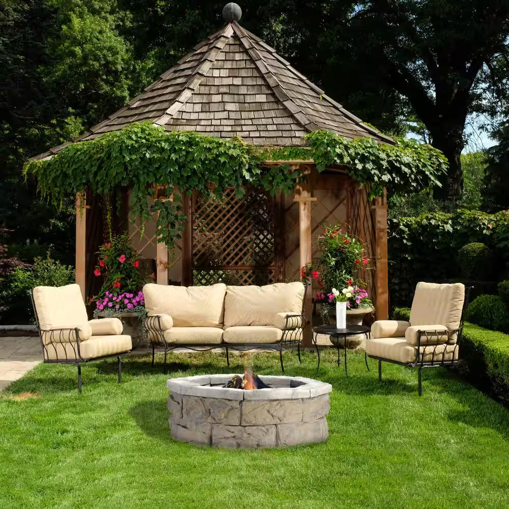 Natural Concrete Products 30 In. Fossill Limestone Fire Pit Kit