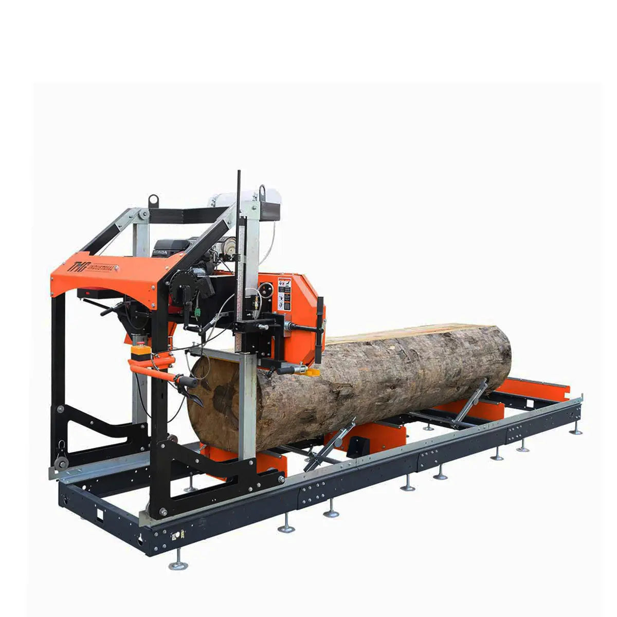 36" Portable Sawmill, 21 HP Honda V-Twin Engine, 13' Log Length, 4-Post Carriage with Saw Head Anti-tip Self-locking, TMG-PSM36