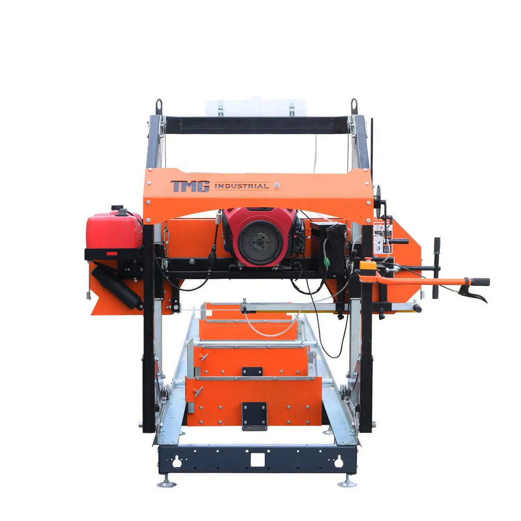 36" Portable Sawmill, 21 HP Honda V-Twin Engine, 13' Log Length, 4-Post Carriage with Saw Head Anti-tip Self-locking, TMG-PSM36