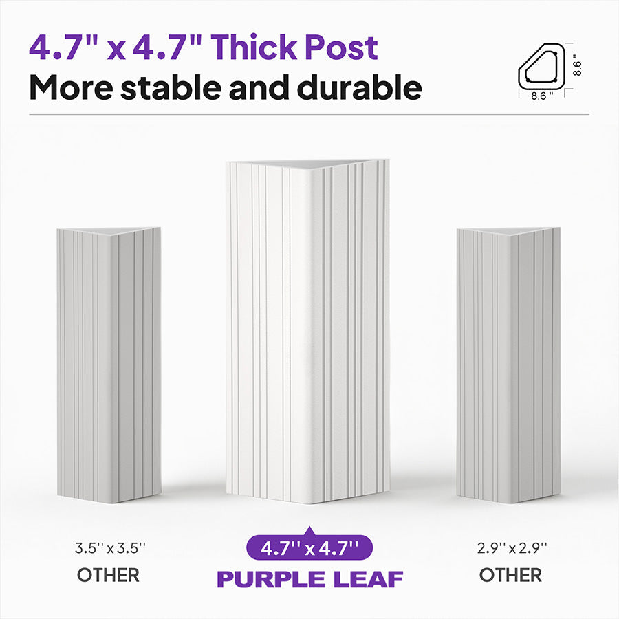 PURPLE LEAF White Gazebo for Modern Patio Double Galvanized Steel Roof Awning and Upgrade Curtain
