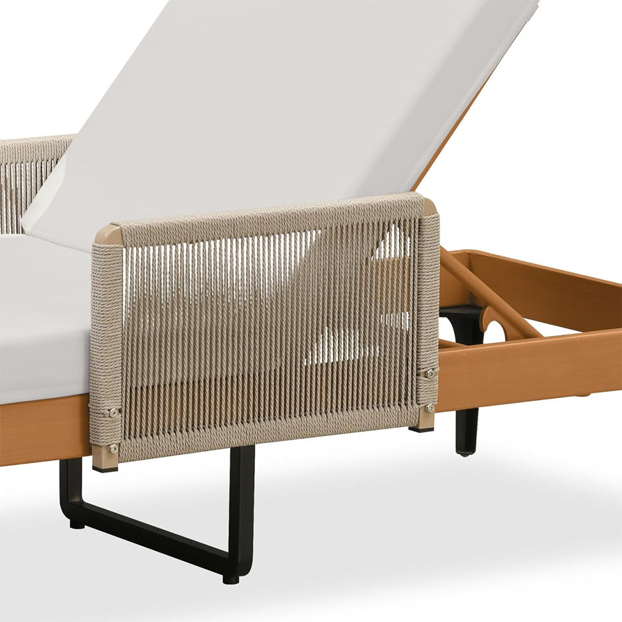 PURPLE LEAF Outdoor Chaise Lounge Sunbrella Patio Lounge Chair Recliner and Cushion for Poolside Balcony Backyard