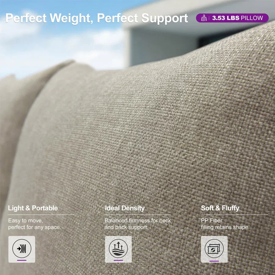 PURPLE LEAF Sanori L-Shaped Patio Couch Set Modular Sofa with Beige Cushions for Backyard