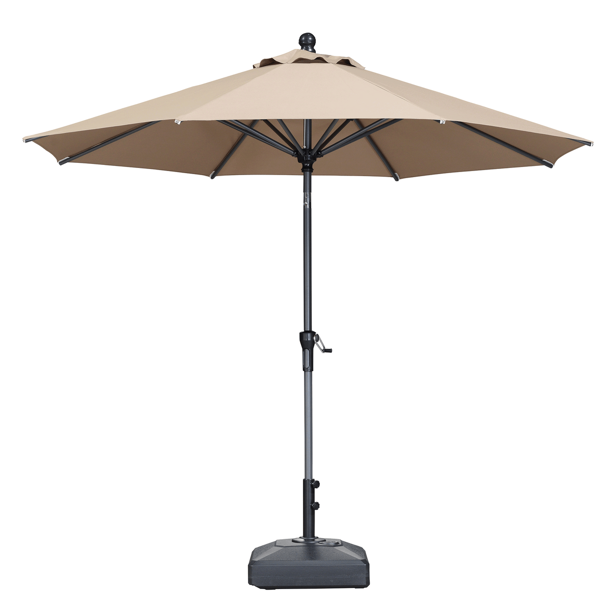 PURPLE LEAF Round Tiltable Patio Umbrella Poolside Porch Table Umbrella