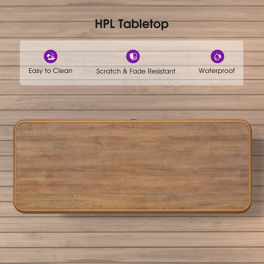 PURPLE LEAF Outdoor Bar Table Patio Dining Table Coffee Kitchen Breakfast Bistro Pub Bar Table for Patio Poolside
