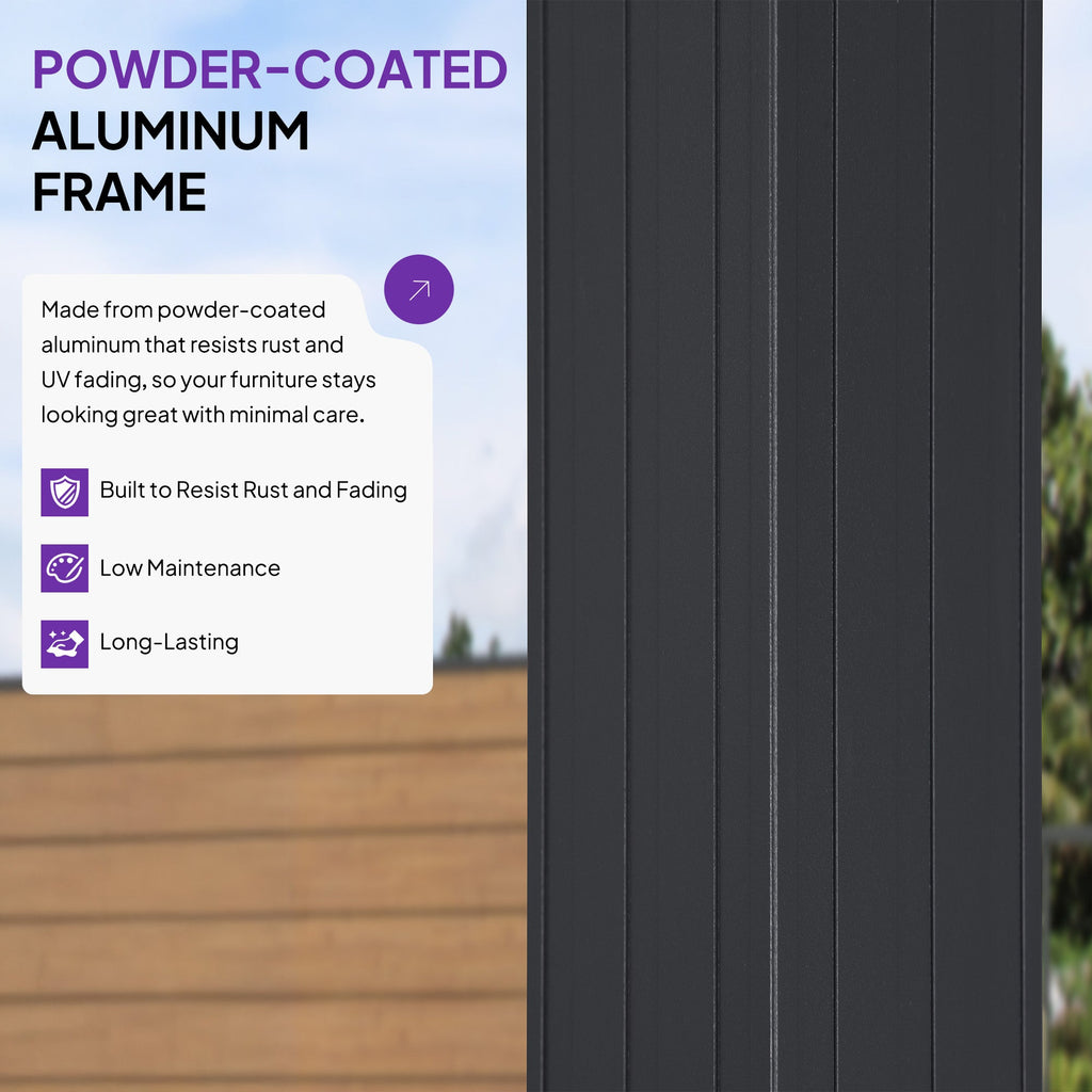 PURPLE LEAF Premium Wall-Mounted Lean to Gazebo with Galvanized Steel Roof for Outdoor Living